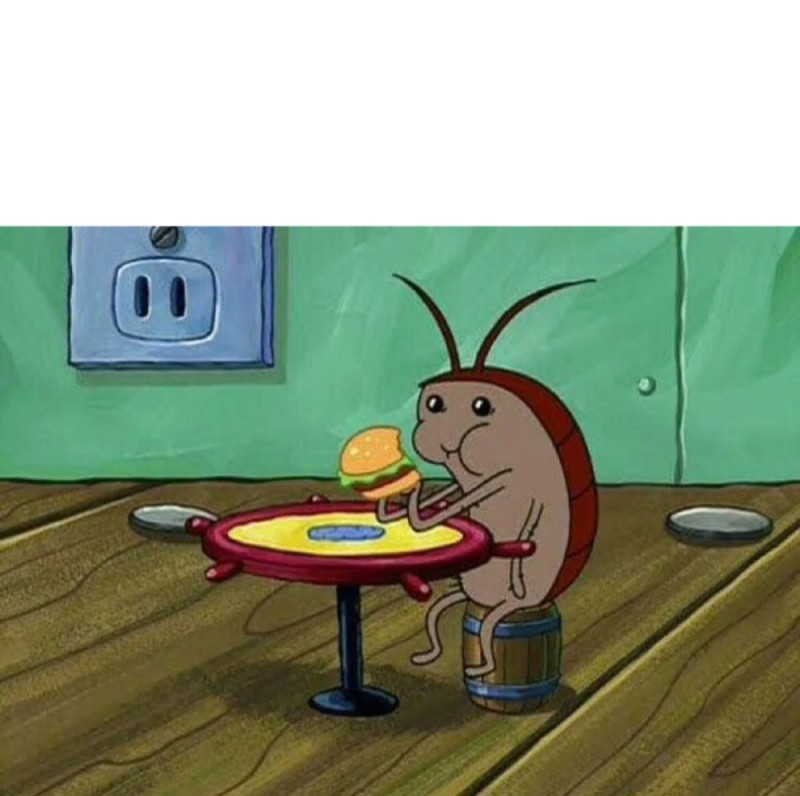 Create meme: insect, sad but delicious, cockroach from spongebob