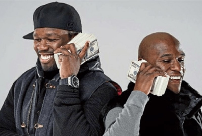 Create meme: 50 cent and floyd mayweather with money, Floyd Mayweather , Conor McGregor 