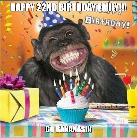 Создать мем: прикольные поздравления с днем рождения, с днём рождения обезьяны поют, хэппи бездей