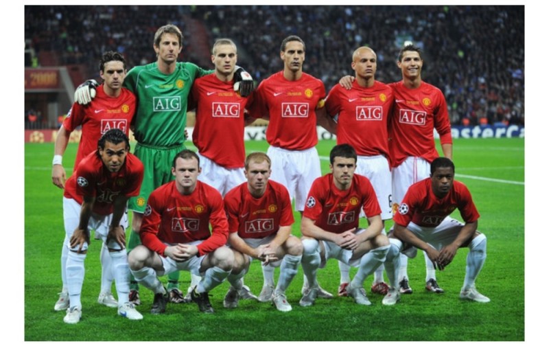 Create meme: manchester united 2008, the composition of Manchester United 2008, Manchester united team