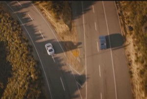 Create meme: fast and furious are driving away on the road, machine part from fast and furious, the fast and the furious part cars