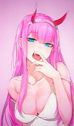 Create meme: zero tu ahegao, anime darling in the franxx 02, ahegao zero two