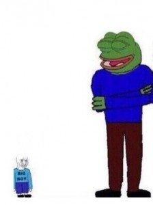 Create meme: meme of Pepe the frog, meme about the growth 179 180, meme Pepe