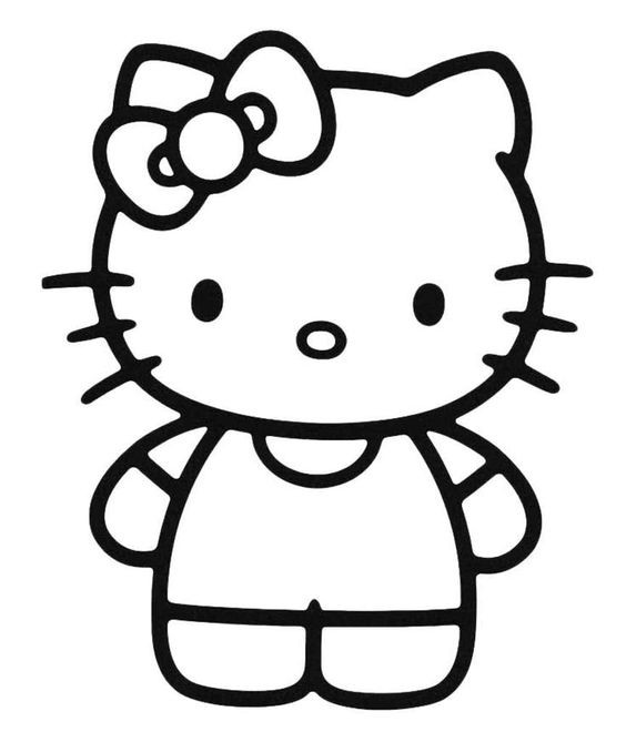 Create meme: hello kitty coloring book, hello kitty pencil drawing, drawings for drawing hello kitty