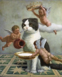 Создать мем: tokuhiro kawai, the great cat, tokuhiro kawai, прикол кошка и бог картинка