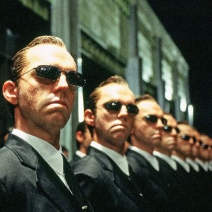 Create meme: Smith agent, the matrix movie 1999