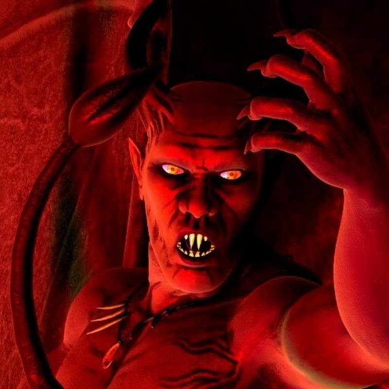 Создать мем: люцифер дьявол сатана, черт в аду, ад дьявол