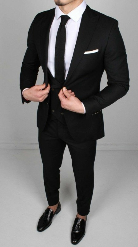 Create meme: tuxedo suit, suit men, three-piece suit black