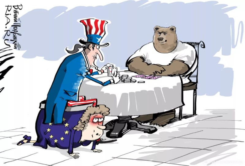 Создать мем: евросоюз карикатура, карикатуры на американцев, россия и запад карикатуры