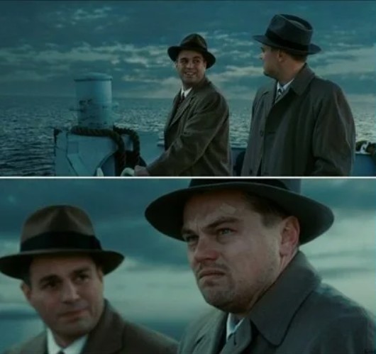 Create meme: meme of shutter island , Leonardo DiCaprio meme of shutter island, Leonardo DiCaprio shutter island