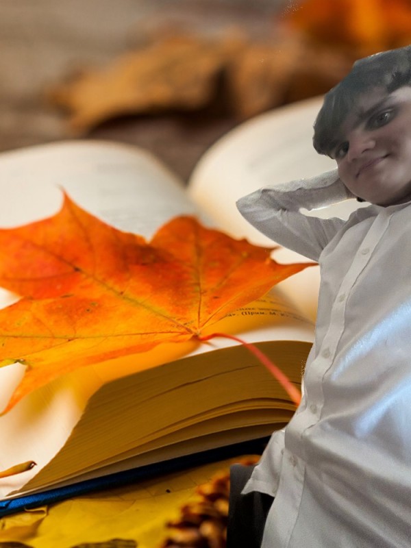 Create meme: books , autumn background, autumn leaf