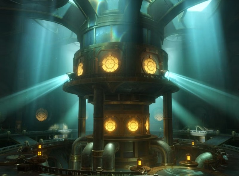 Create meme: Bioshock Remastered walkthrough, Underwater City Delight in Bioshock 2, dieselpunk bioshock