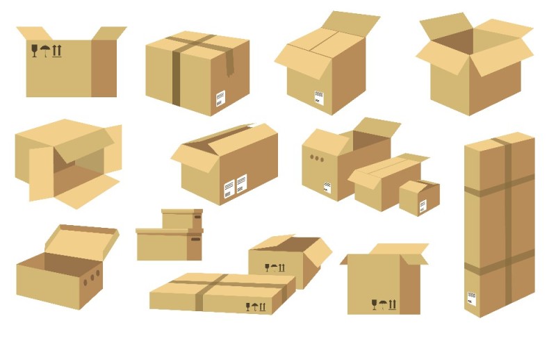 Создать мем: упаковка коробки, картонная коробка вектор, упаковка дпд картонная коробка