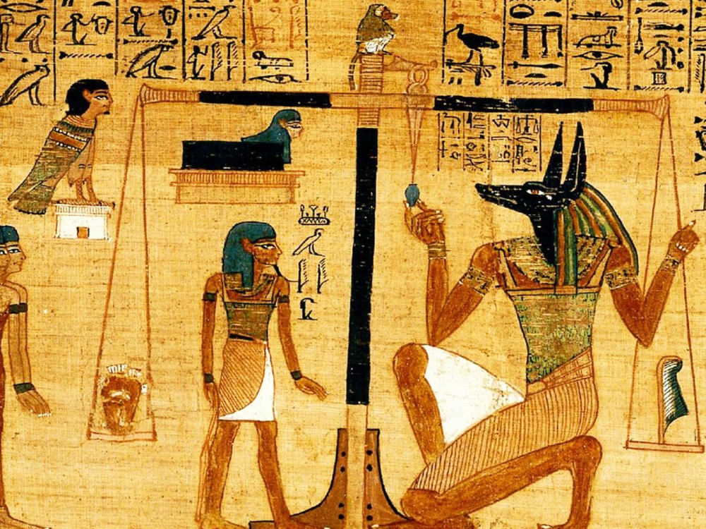Create meme: The art of ancient Egypt the Court of Osiris, the book of the dead ancient egypt, Anubis God of ancient Egypt
