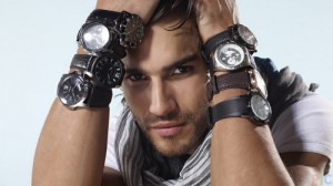 Create meme: Brunet, watch, a watch