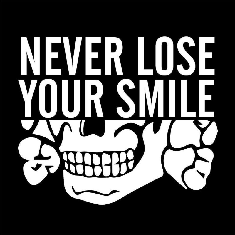 Create meme: never lose your smile skull, English text, death's head totenkopf