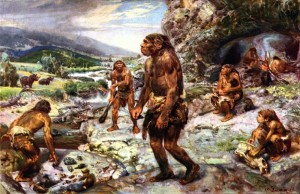 Создать мем: искусство неандертальцев, неандерталец питекантроп, первобытные люди