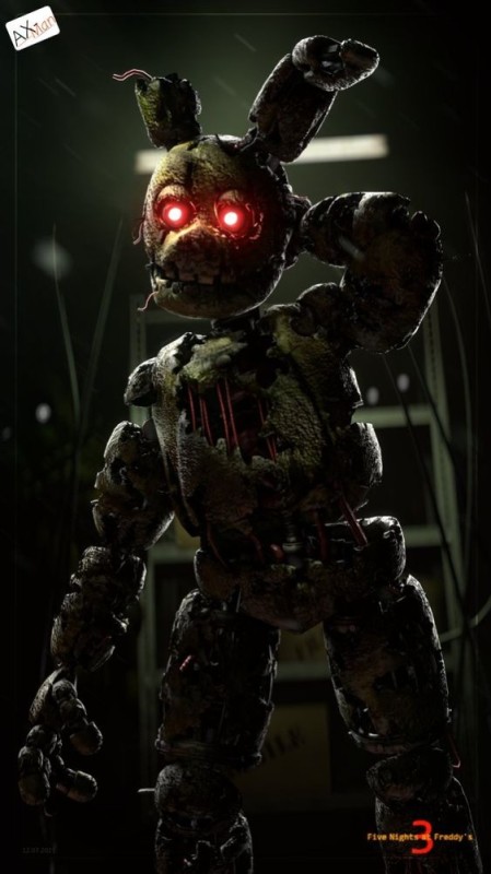 Create meme: five nights at freddy's, five nights at freddy's 3, springtrap is scary