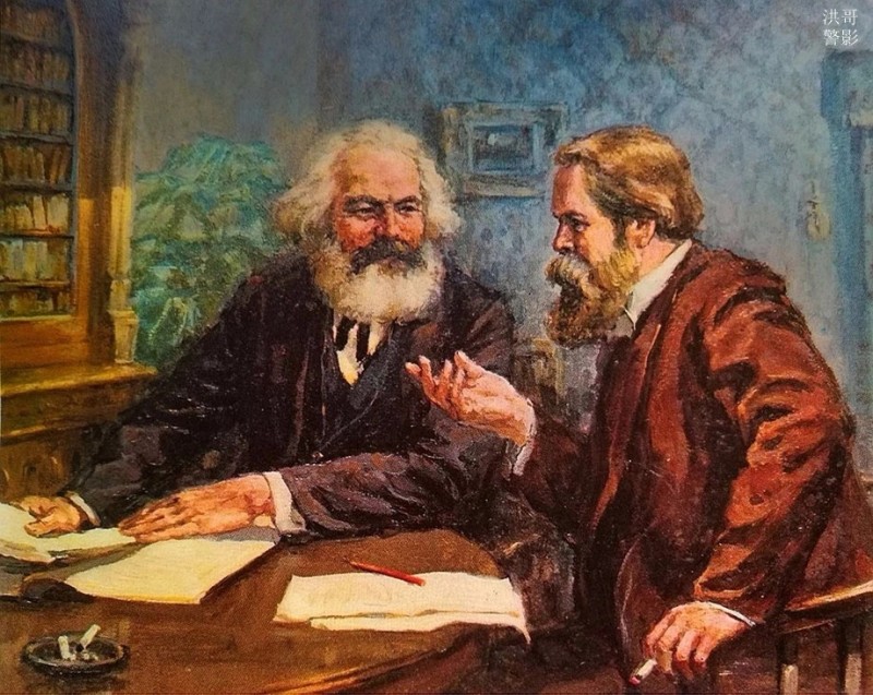 Create meme: Karl marx and Friedrich Engels, Friedrich Engels meeting with Karl Marx, friedrich engels