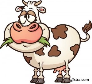 Create meme: cartoon character, cow, cow clipart