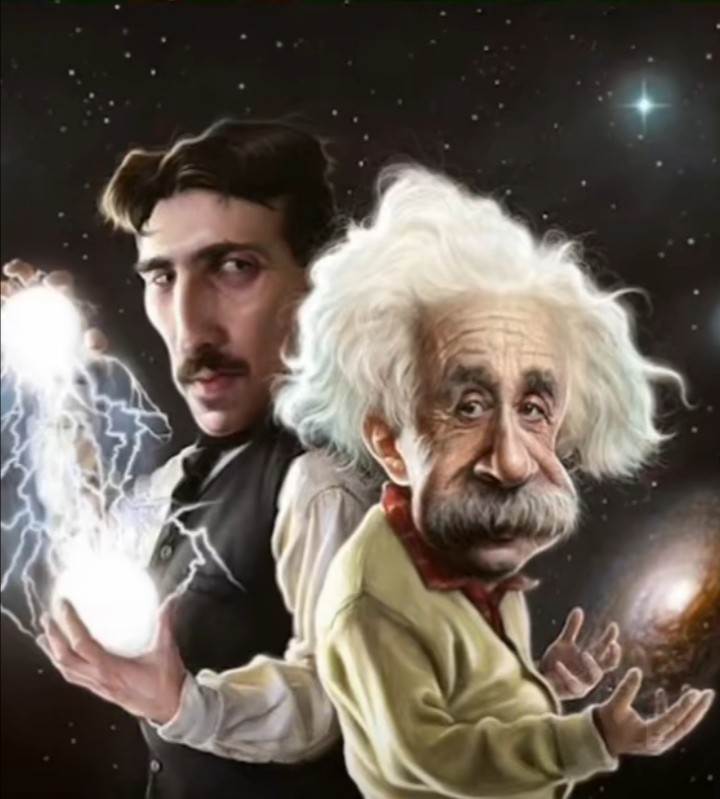 Create meme: Nikola Tesla , Einstein is a physicist, albert einstein art