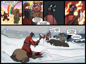 Создать мем: pyro, team fortress 2, comic