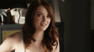 Create meme: Easy A, Emma stone, a student of easy virtue