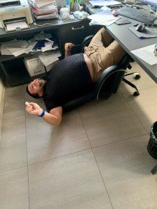 Create meme: sleeping on the job, at work