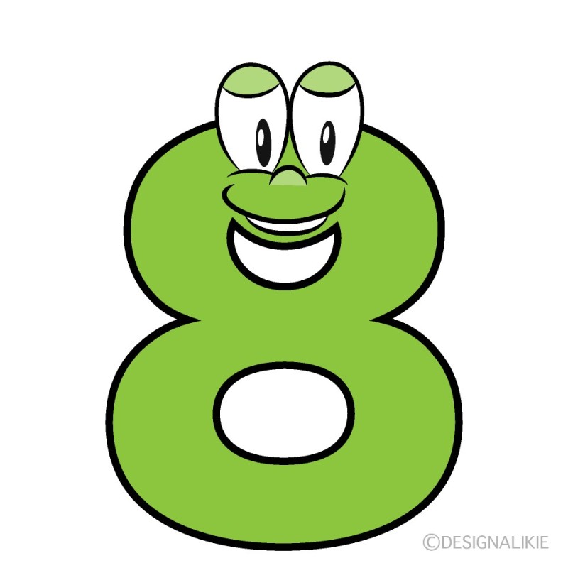 Create meme: number 8, figure 8, numbers with eyes
