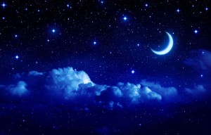 Создать мем: ночь небо, луна в ночном небе, ночное небо луна