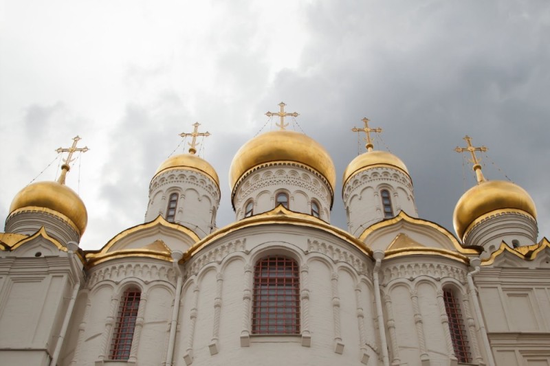 Создать мем: собор кремля, благовещенский собор, церковь храм собор золотые купола
