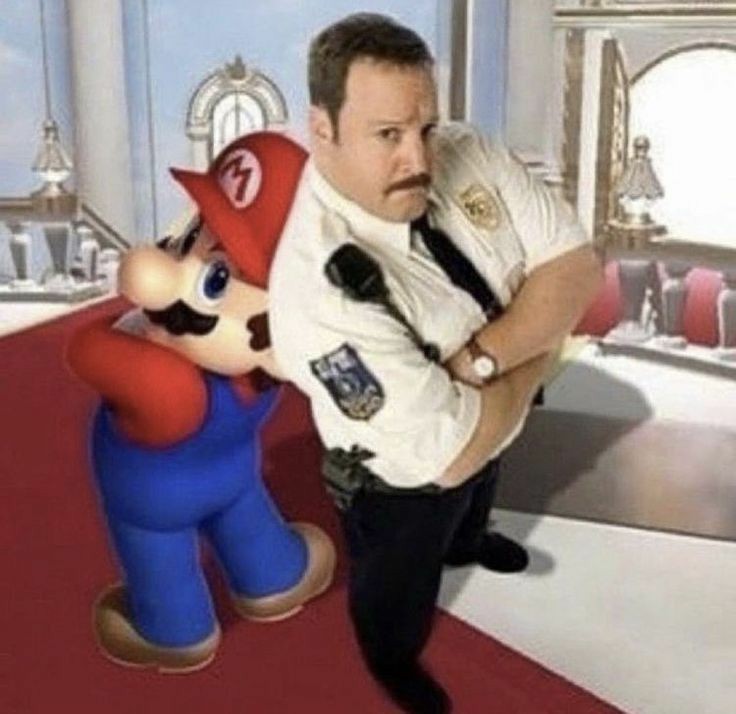 Create meme: Mario , paul blart: mall cop, chris pratt