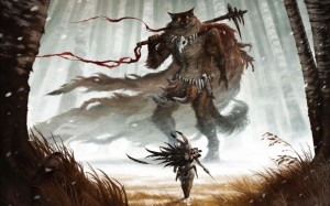 Create meme: art werewolf, monsters fantasy