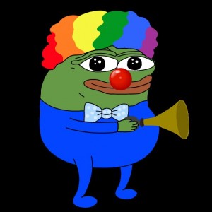 Create meme: Pepe the clown and the horn, Pepe, pepe clown