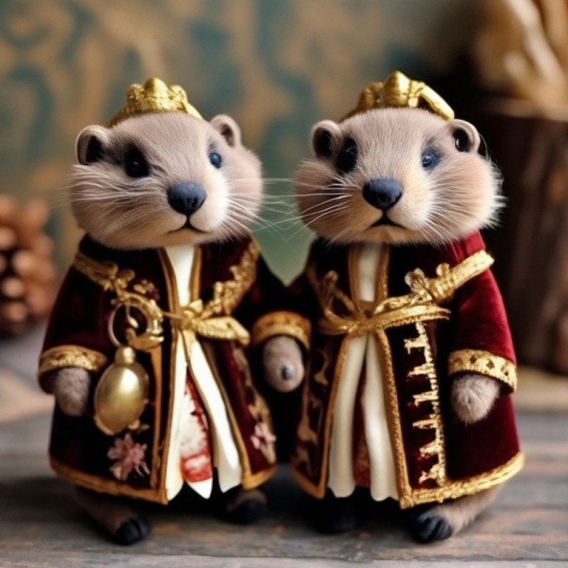 Create meme: the mouse king, The mouse king is rich, Sylvania family otters