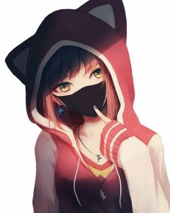 Create meme: anime girls in the hood with ears, Anime