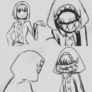 Создать мем: персонажи undertale, рисунки карандашом крипипаста тоби, рисунки карандашом аниме в капюшоне