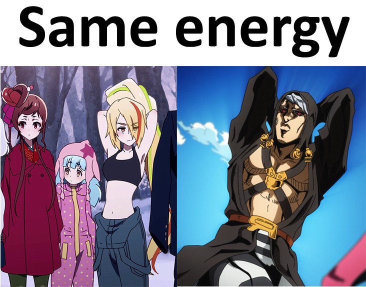 Create meme: risotto nero jojo, anime characters, doppio vs risotto jojo