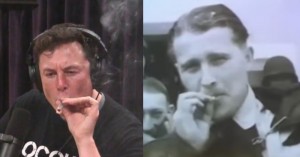 Create meme: Elon musk and Joe Rogan, tesla, Smoking Elon musk