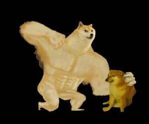 Create meme: inflated doge, doge Jock, dog