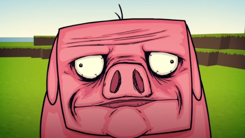 Create meme: the face of a pig from Minecraft, minecraft pig, pig from minecraft