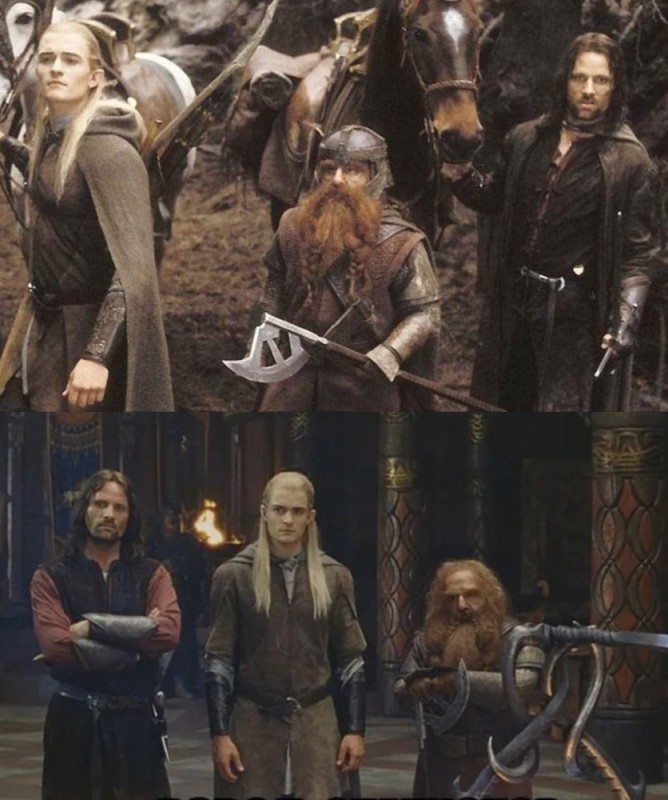 Create meme: Aragorn Legolas and Gimli, Legolas Lord of the rings, Gimli the Lord of the rings