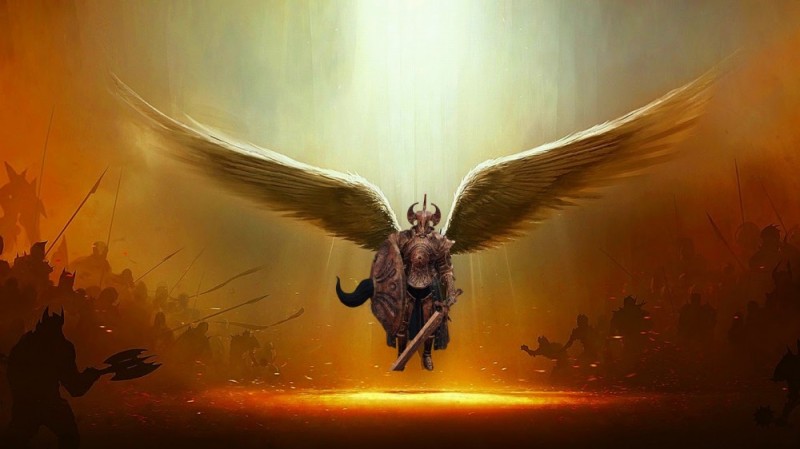 Создать мем: воин с крыльями, ангел с крыльями, ангел ангел