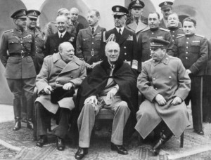 Create meme: Stalin, Churchill and Roosevelt in Yalta