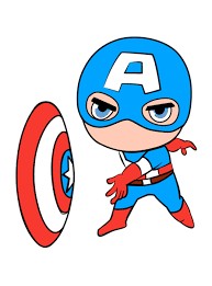 Create meme: captain america, mini captain America, captain marval drawing Chibi