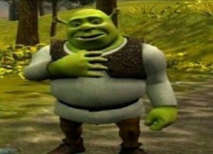 Create meme: Shrek in Adidas, Shrek communicate without the Mat, Shrek