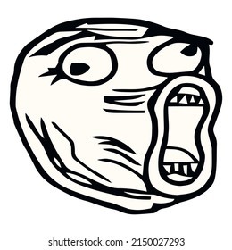 Create meme: trollface meme, rage face, muzzle memes