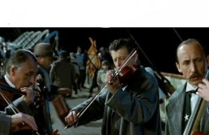 Create meme: the musicians on the Titanic, Still from the film, orchestra