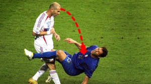 Create meme: Zinedine Zidane hit Materazzi with his head, the Zidane Materazzi, Zinedine Zidane and Marco Materazzi
