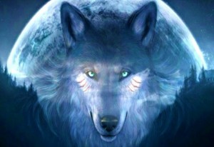 Create meme: wolf in the night, wolf, the spirit of the wolf